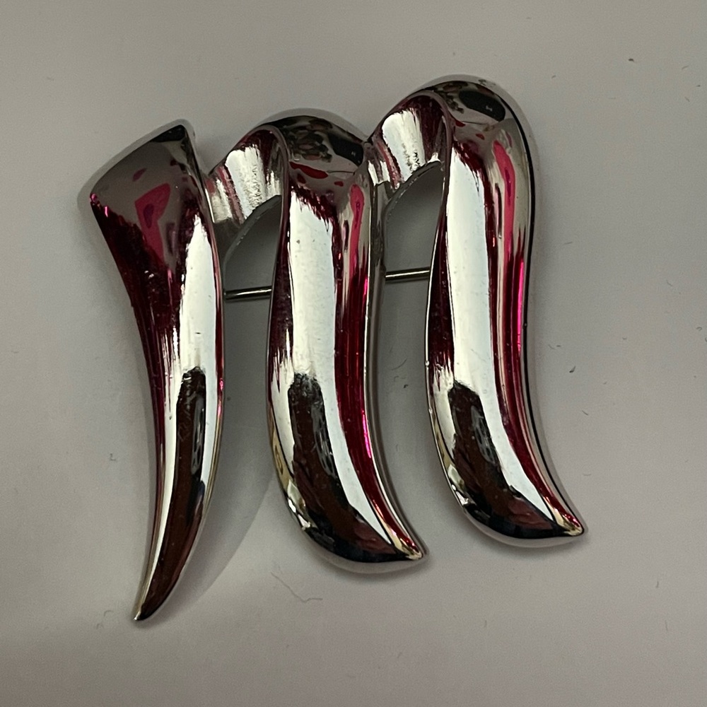 *SOLD* Monet Vintage Silver initial “M”  Accessory Pin brooch